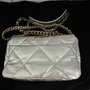 Origional Chanel 19 metallic silver bag